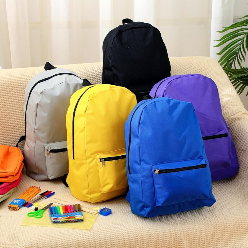 Silkfly 12 Pcs 17" Backpacks with 144 Pcs School Supplies Kits Includes Markers Scissors Rulers Sharpeners Ballpoint Pens Erasers Pencil Cases Pencils for Elementary Middle High School - Image 5