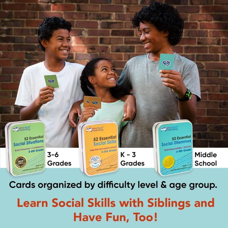 52 Essential Social Dilemmas: Skills for Kids & Teens to Thrive in Middle School - Conversation Cards Created by Teachers & Counselors for Family, Classroom, Counseling, Therapy Game (6-8 Grade) - Image 5