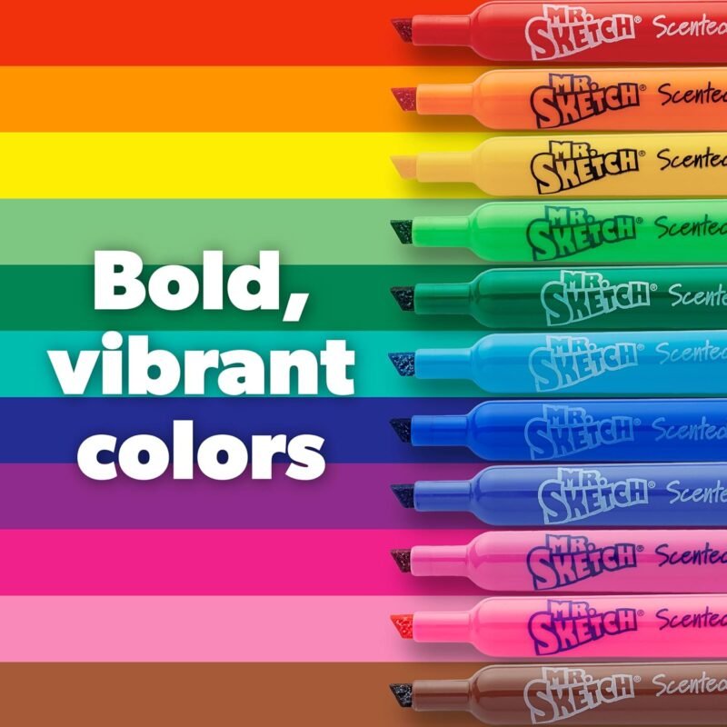 Mr. Sketch Scented Markers, Chisel Tip Marker, Assorted Colors, 22 Count - Image 2