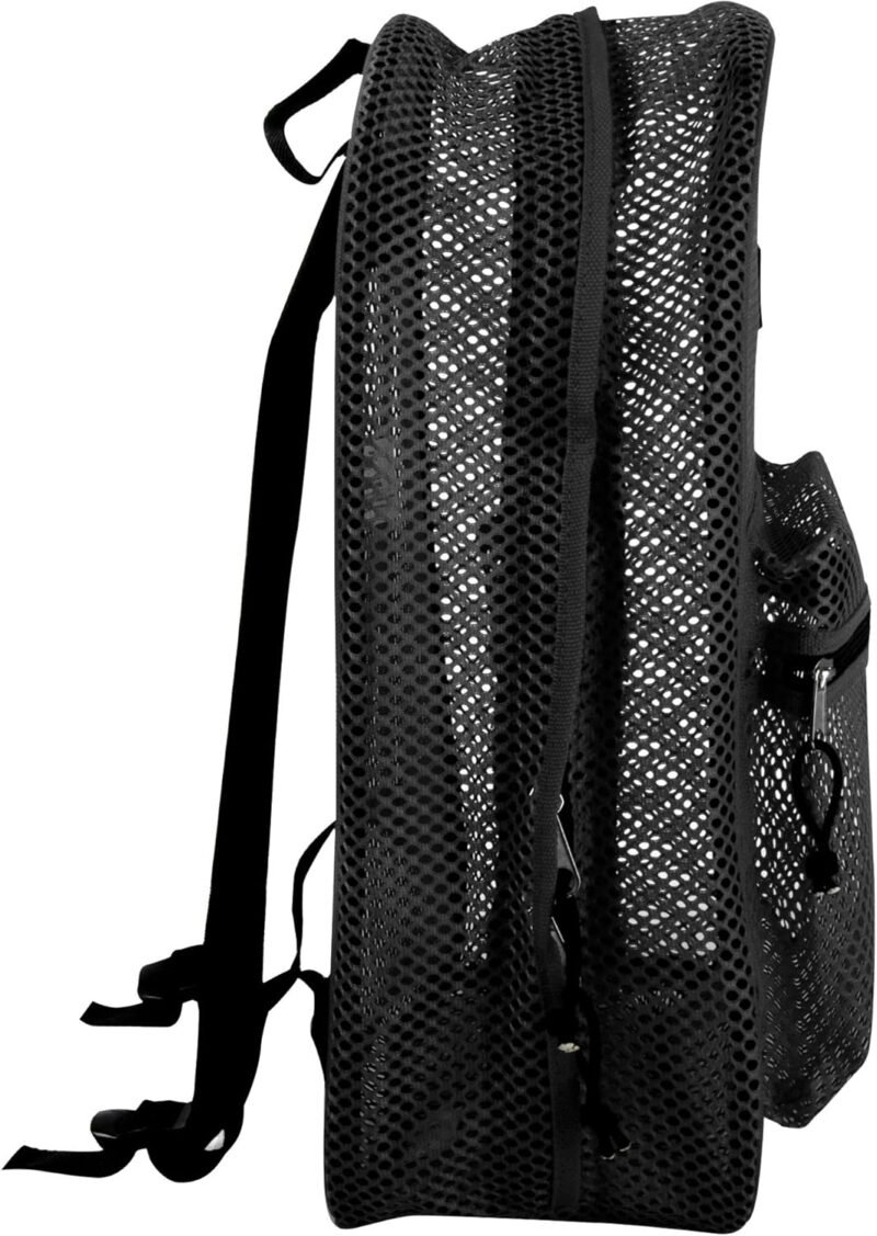 Summit Ridge Mesh Backpacks for Kids, Adults, School, Beach, and Travel, Colorful Transparent Mesh Backpacks with Padded Straps - Image 4
