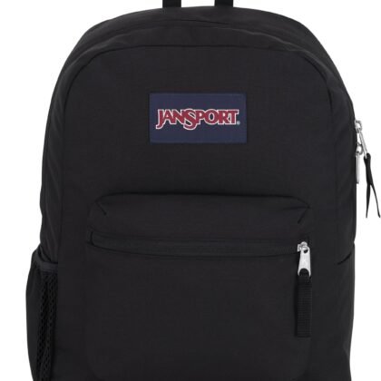 JanSport Cross Town Backpack 17" x 12.5" x 6" - Simple Bag for Everyone with 1 Main Compartment, Front Utility Pocket - Premium Class Accessories - Black