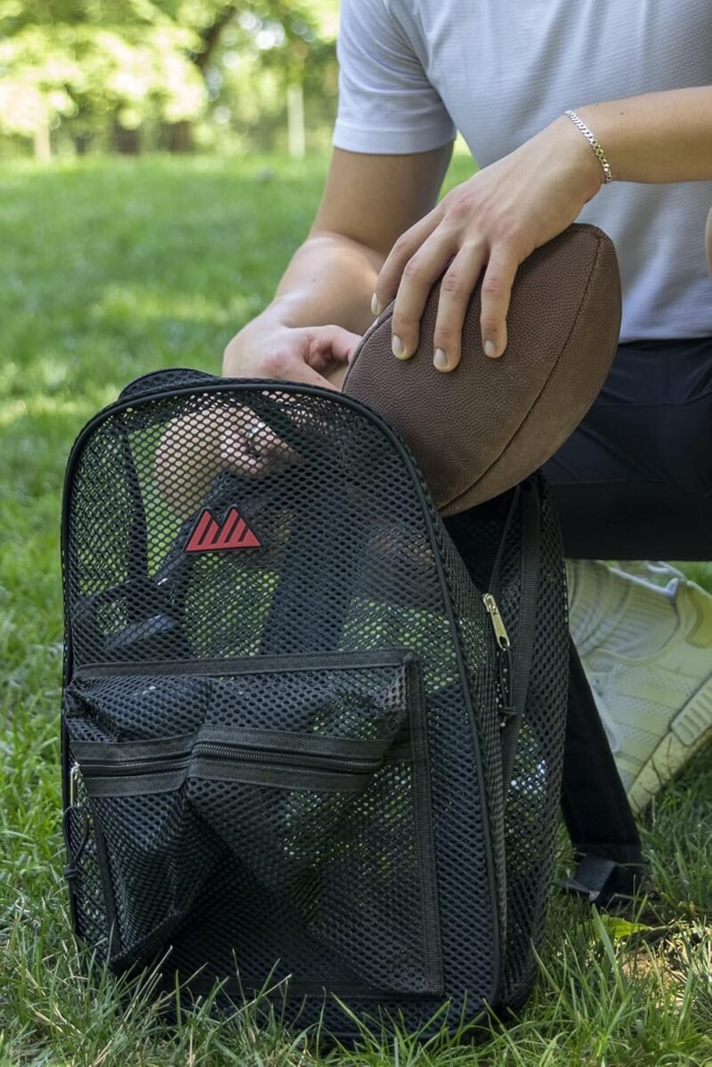 Summit Ridge Mesh Backpacks for Kids, Adults, School, Beach, and Travel, Colorful Transparent Mesh Backpacks with Padded Straps - Image 6
