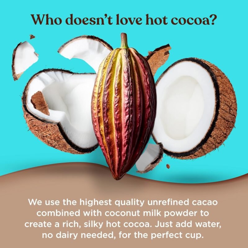 Four Sigmatic Calm Mushroom Cocoa Mix | Organic Mylk Hot Cocoa Mix with Reishi Mushroom | Vegan, Dairy Free | 15 Servings - Image 4