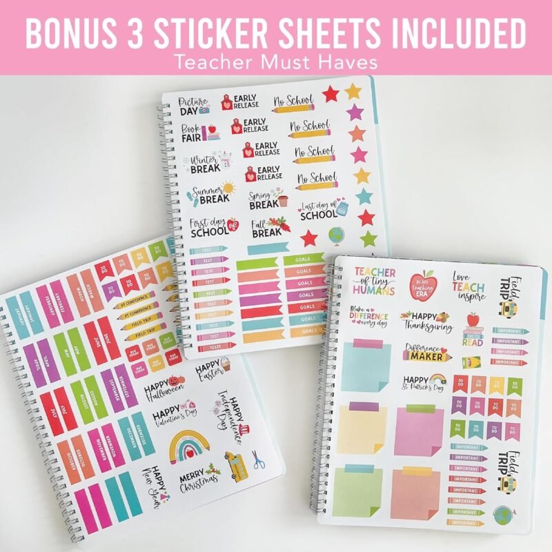Hadley Designs Teacher Planner 2025-2026 – Undated Teacher Planners, Homeschool Lesson Planner Book For Teachers Must Haves, Lesson Plan Book For Teachers Classroom Supplies & Appreciation Gifts - Image 9