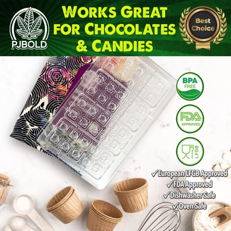 Mushroom, Polycarbonate Chocolate Mold, 50mL (65 gram), 10 Piece Bar - Image 4