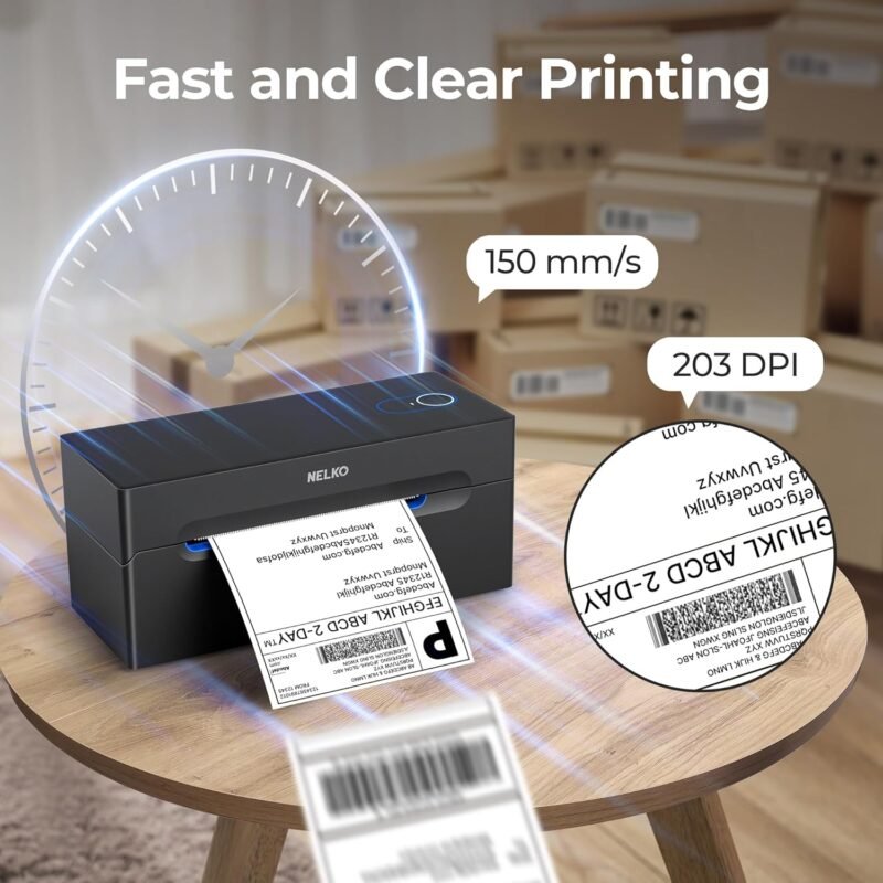 Nelko Bluetooth Thermal Shipping Label Printer, Wireless 4x6 Shipping Label Printer for Shipping Packages, Support Android, iPhone and Windows, Widely Used for Amazon, Ebay, Shopify, Etsy, USPS - Image 8