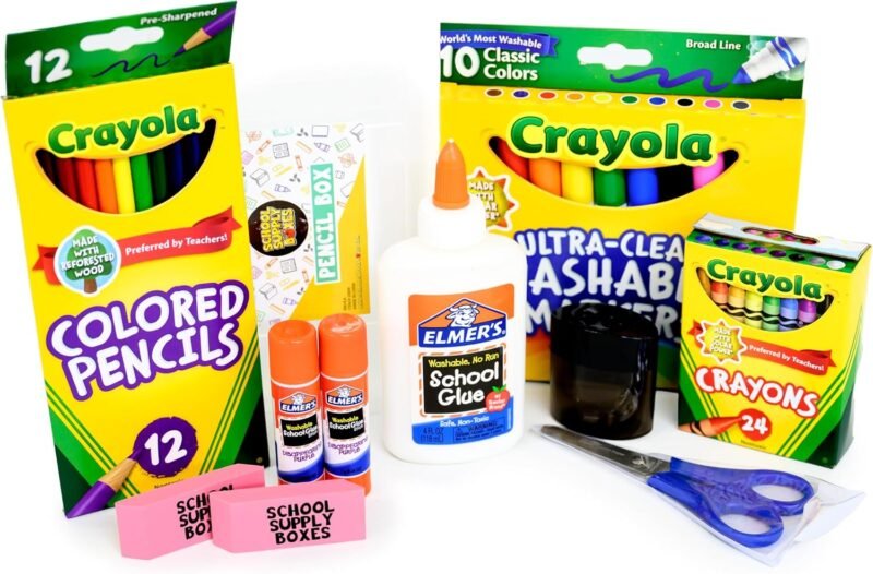Back to School Essentials Supplies Kit Bundle for K-8 Students – 20-Piece First Day of School Must-Have Set with Notebooks, Pencils, Folders & More - Image 4