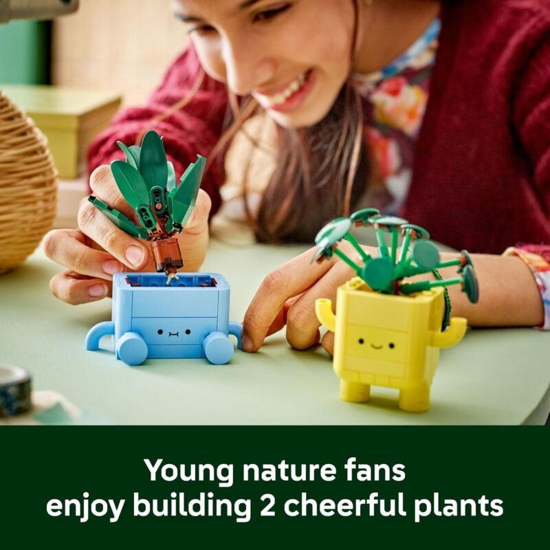 LEGO Botanicals Happy Plants Building Toys - Bedroom or Dorm Room Decor for Girls, Boys, & Adults, Desk or Shelf Display - Birthday Gift Ideas for Kids, Ages 9+ - 10349 - Image 3