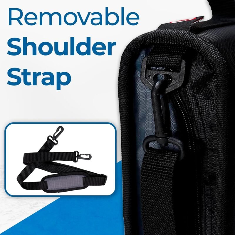 Case-it Classic Zipper Binder | 2-Inch O-Rings, 350 Sheet Capacity, Multiple Storage Pockets & Shoulder Strap | School & Office Organizer | D-251 Jet Black. - Image 4