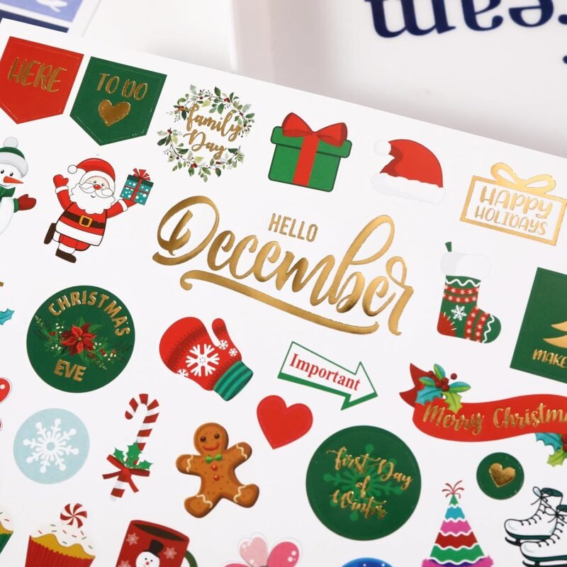 Planner Stickers - Monthly Planner Stickers and Accessories 25 Pages 1500 + Stunning Functional and Colorful Designs, Calendar Sticker Includes Festival Theme Journal Sticker - Image 8