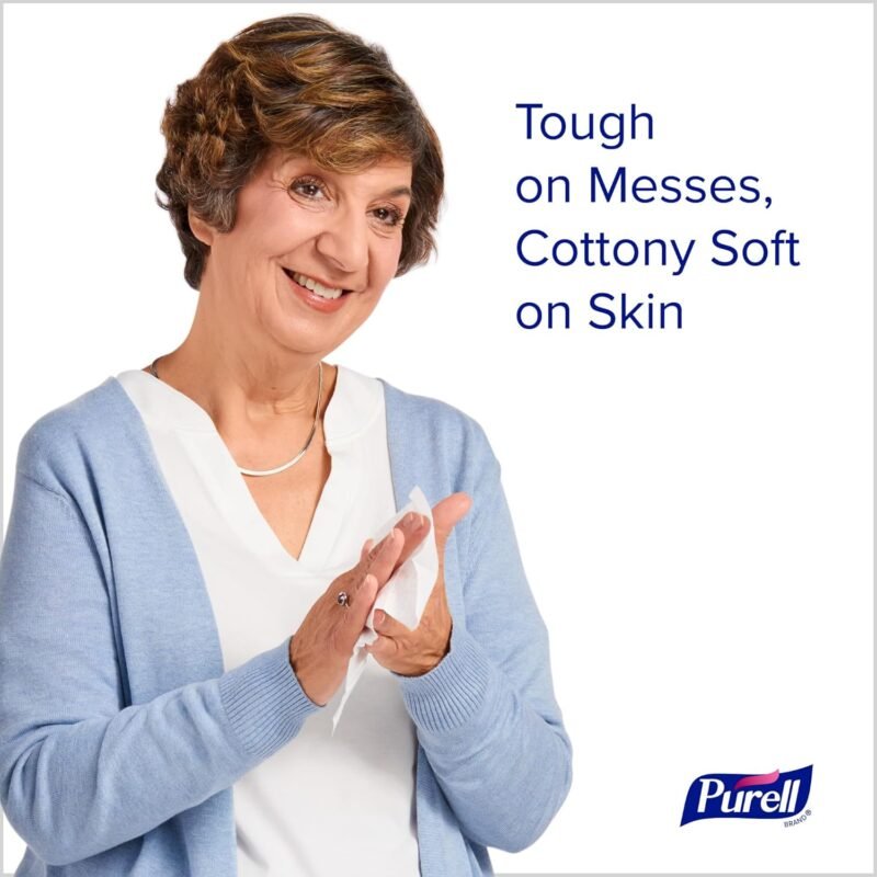 PURELL Cottony Soft Hand Sanitizing Wipes, Clean Scent, 24 Individually Wrapped Wipes (Pack of 4 Boxes) – 9029-04-CMR - Image 2