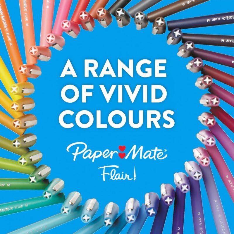 Paper Mate Flair Felt Tip Pens | Medium Point (0.7 mm) Marker Pens | Assorted Candy Pop Colouring Pens | for Kids & Adult Colouring, Journalling & More | 24 Count - Image 4