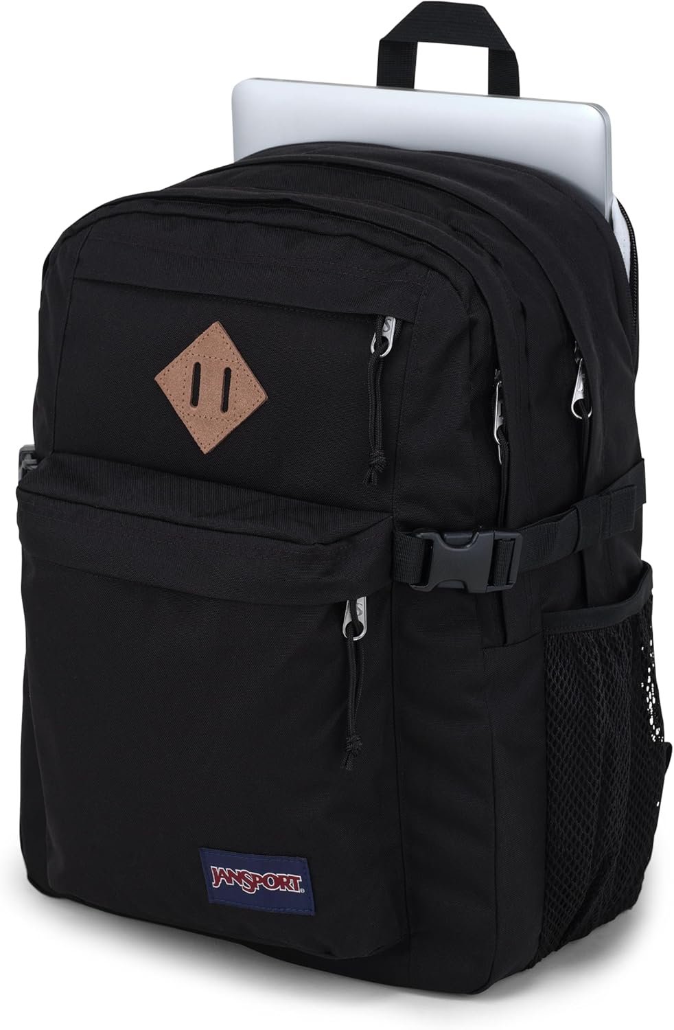 JanSport Main Campus Backpack - Travel or Work backpack w 15-Inch Laptop Sleeve and Dual Water Bottle Pockets, Black - Image 5