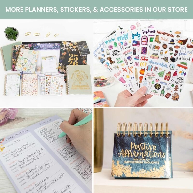 bloom daily planners 2025-2026 (8.5" x 11") Academic Year Day Planner (July 2025 - July 2026) - Weekly & Monthly Dated Agenda Organizer with Stickers & Tabs - Whimsical Wildflowers - Image 7