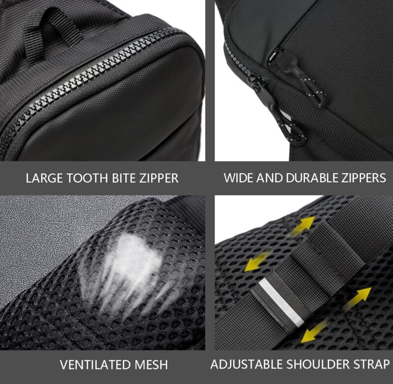 Mini Sling Bag for Men Women, Waterproof Utility Crossbody Backpack Chest Bag for Hiking Travel Sports Running - Image 6