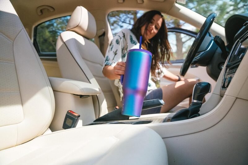 IRON °FLASK Co-Pilot Insulated Mug w/Straw & Flip Cap Lids - Cup Holder Bottle for Hot, Cold Drink - Leak-Proof - Water, Coffee Portable Travel Mug - Aurora, 40 Oz - Image 7