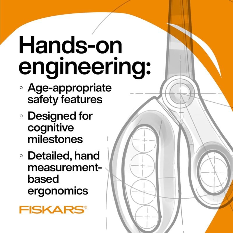 Fiskars 5" Blunt-Tip Scissors for Kids Ages 4-7 (3-Pack) - Scissors for School or Crafting - Back to School Supplies - Red, Blue, Turquoise - Image 5