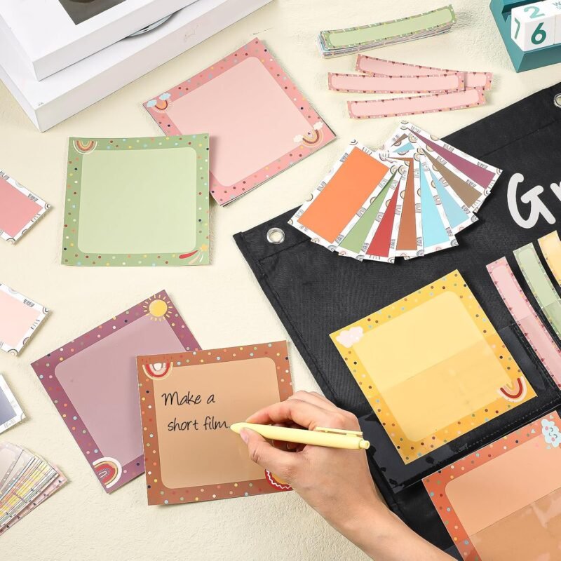 Pasimy Small Group Management Pocket Chart with 96 Cards Boho Classroom Jobs Chart Small Group Organizer and on Task for Elementary Middle High School Classroom Teacher Must Haves Supplies - Image 5