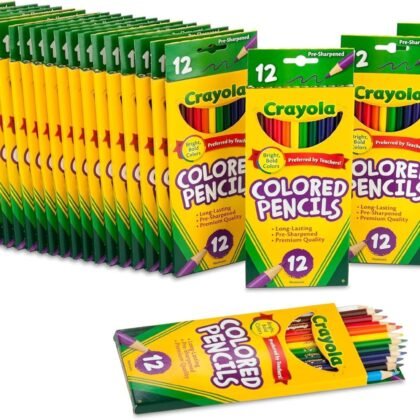 Crayola Bulk Colored Pencils for Kids (24pk), Essential Back to School Supplies For Teachers, Bulk Preschool & Kindergarten Classroom Must Haves, 12 Colors