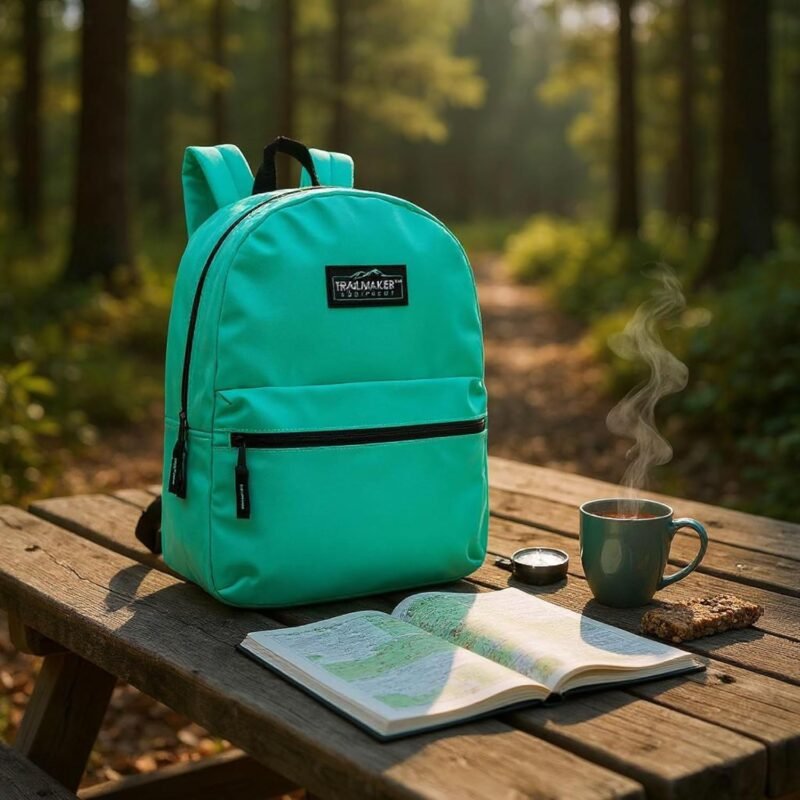 Trail maker Classic 17 inch Backpacks with Adjustable Padded Straps | School Backpacks for Girls, Boys (Aqua) - Image 6
