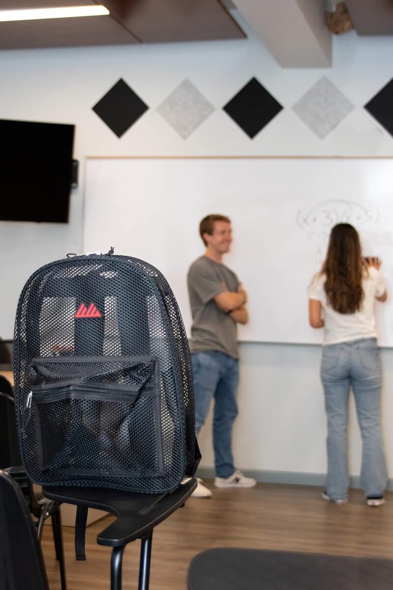 Summit Ridge Mesh Backpacks for Kids, Adults, School, Beach, and Travel, Colorful Transparent Mesh Backpacks with Padded Straps - Image 7