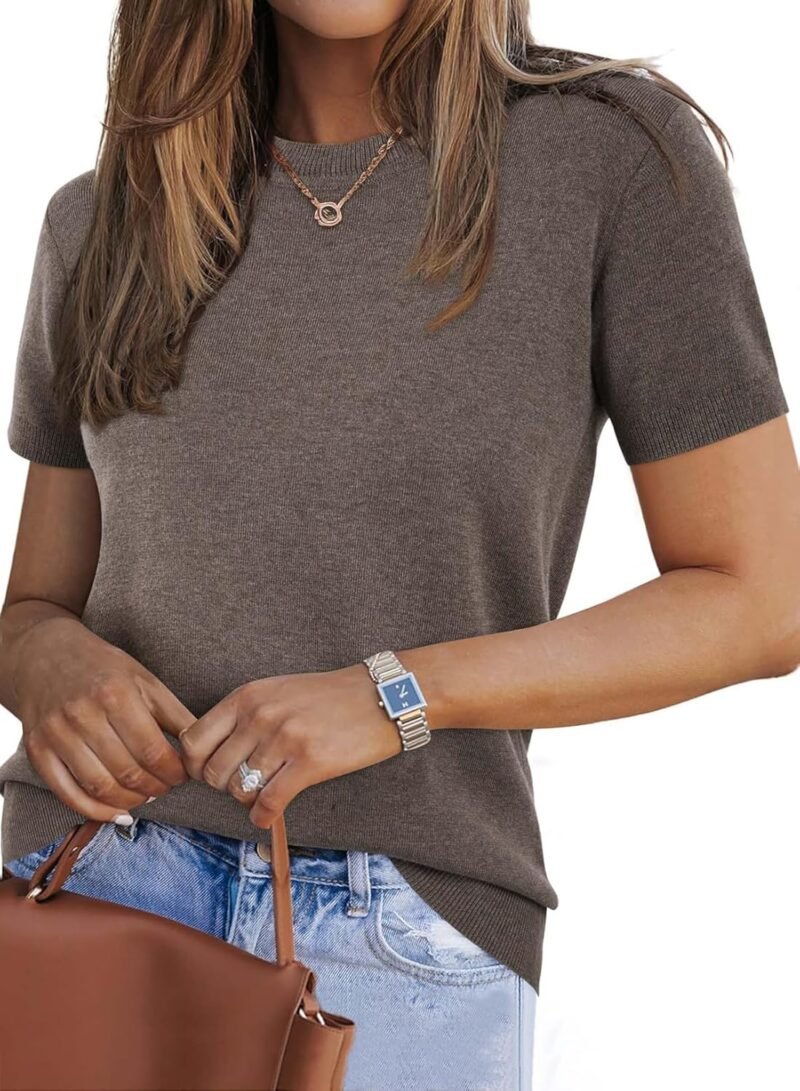 Arach&Cloz Women's Wool Blend Business Casual Loose Fit Summer Sweaters Outfits