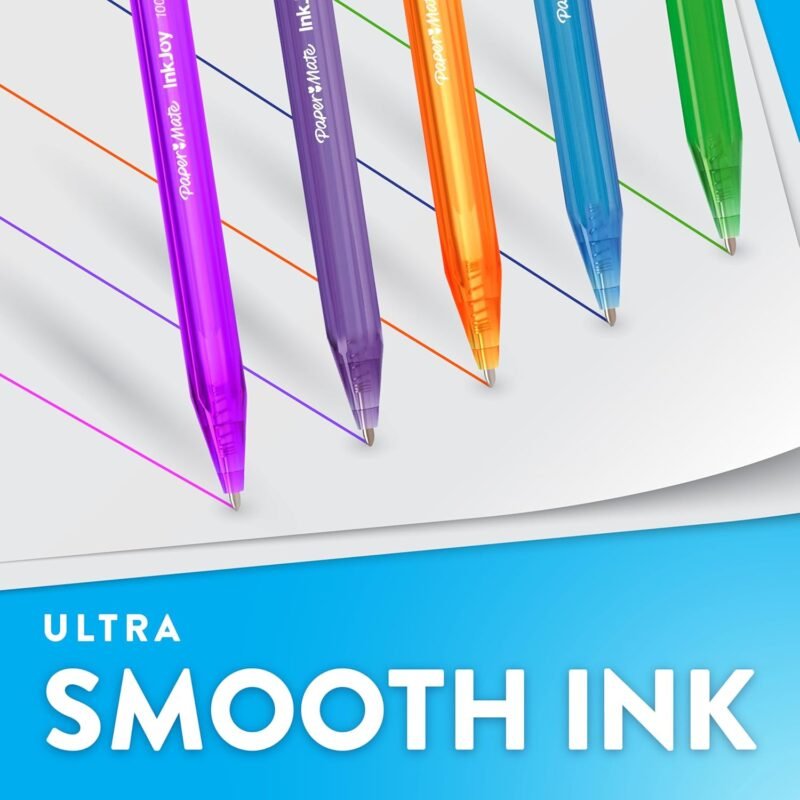 Paper Mate InkJoy 100RT Retractable Ballpoint Pens, Medium Point (1.0mm), Assorted, 20 Count - Image 2