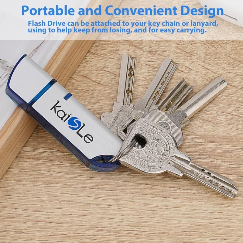 64GB USB Flash Drive, External USB Flash Memory Storage Thumb Drive, Portable Flashdrive with Keychain, 64 GB USB 2.0 Memory Stick exFAT Data Storage Jump Drives for Computers - Image 4