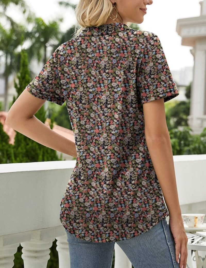 Kistore Womens Short Sleeve Polo T Shirts V Neck Summer Basic Tops Fashion 2025 Business Casual Work Blouse S-XXL - Image 3