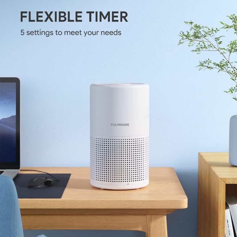 Air Purifiers for Bedroom, FULMINARE H13 True HEPA Air Filter, Quiet Air Cleaner With Night Light,Portable Small Air Purifier for Home, Office, Living Room - Image 6