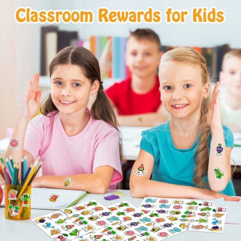 800PCS Punny Teacher Sticker for Student, D-FantiX Motivational Reward Stickers for Kids Classroom, Must Have Essentials for Teachers Elementary, Positive Encouragement Stickers Home School Supplies - Image 2