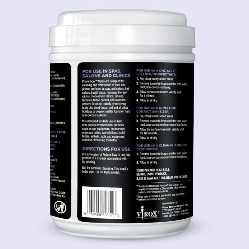 All Purpose Disinfectant Wipes – Canister of Cleaning Wipes for Salons, Spas, Wellness Centers and Yoga Studios – Hospital Grade Surface Sanitizing – 160 Count - Image 8