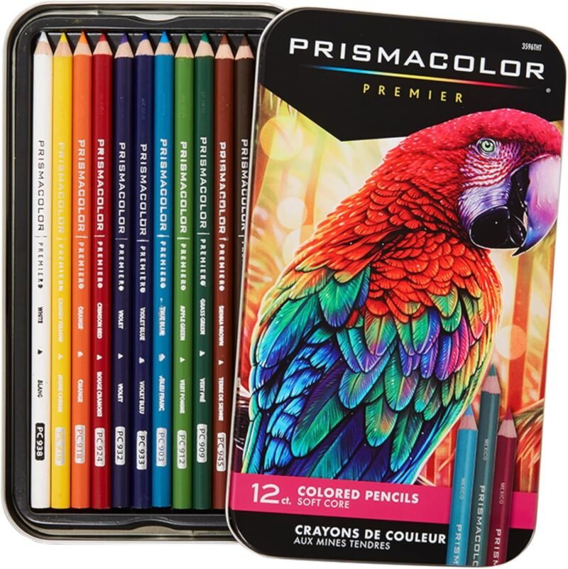 Prismacolor Premier Colored Pencils, Soft Core, Adult Coloring, 12 Pack