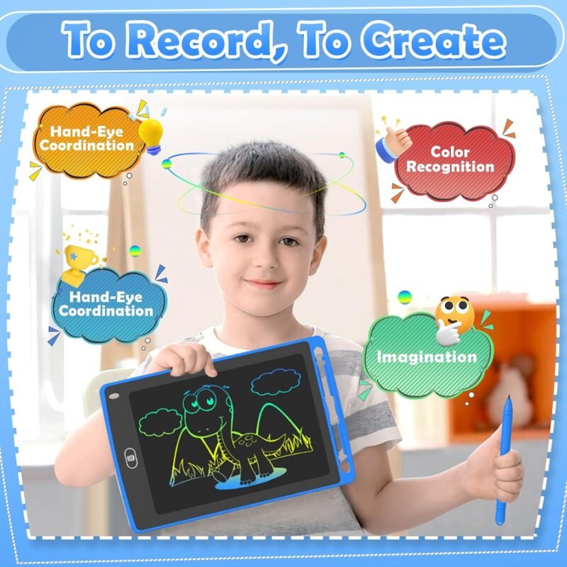 4 Pack LCD Writing Tablet for Kids, 8.5 Inch Colorful Doodle Board Drawing Tablet, Educational Learning Toys Birthday Gifts for Boys Girls Age 3 4 5 6 7 8 - Image 2