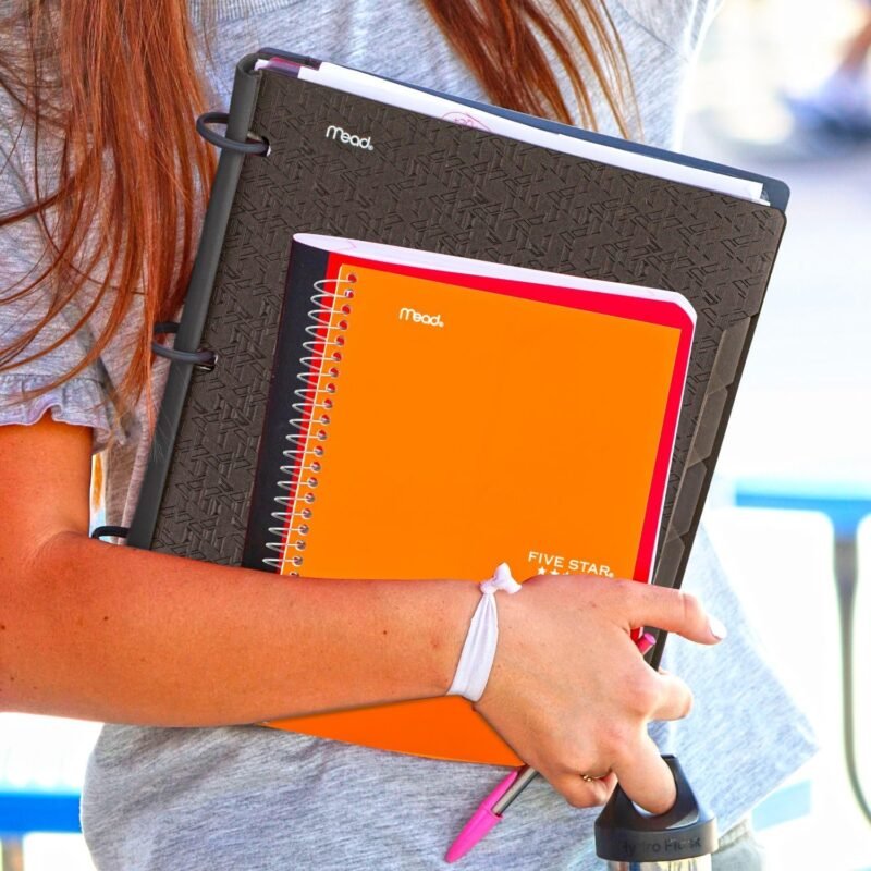 Five Star Spiral Notebooks, 6 Pack, 5 Subject, College Ruled, 9 1/2" x 6", 150 Sheets, Amethyst Purple, Sedona Orange, Seaglass Green, Tidewater Blue, Gray and Black (840030A-ECM) - Image 6