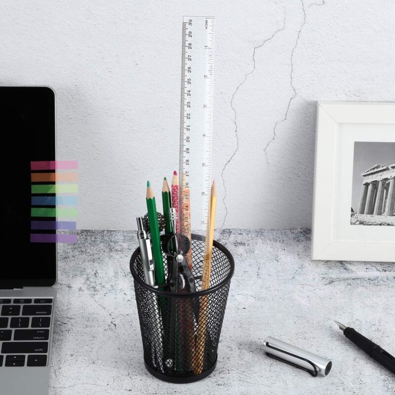 EBOOT 20 Pack Clear Plastic 12 Inch Straight Flexible Ruler With Inches and Metric for School, Classroom, Home, or Office - Image 2