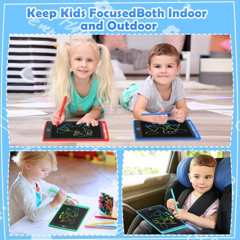 4 Pack LCD Writing Tablet for Kids, 8.5 Inch Colorful Doodle Board Drawing Tablet, Educational Learning Toys Birthday Gifts for Boys Girls Age 3 4 5 6 7 8 - Image 7