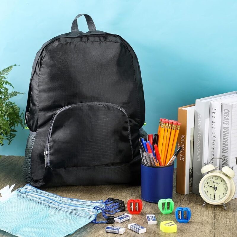Paterr 50 Sets Bulk Backpacks with School Supply Kit, Includes Backpack Pencils Ballpoint Pens Pencil Sharpener Pencil Pouches and Erasers for Charity Elementary Middle and High School Students - Image 6