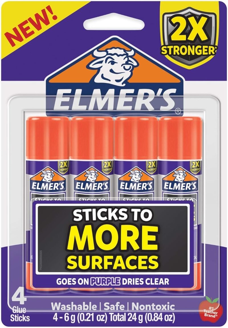 Elmer’s Extra Strength School Glue Sticks, Washable, 6 Grams, 4 Count - Image 2