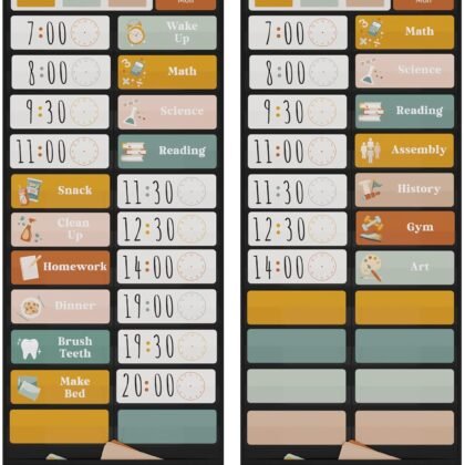 The Ultimate Pocket Chart for Classroom - Beautiful Daily Schedule Calendar with Designed Cards Encourages Visual Learning for Kids - Fun Boho Routine Calendar Chart Fits Nicely with Any School Decor