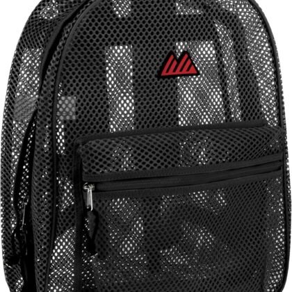 Summit Ridge Mesh Backpacks for Kids, Adults, School, Beach, and Travel, Colorful Transparent Mesh Backpacks with Padded Straps
