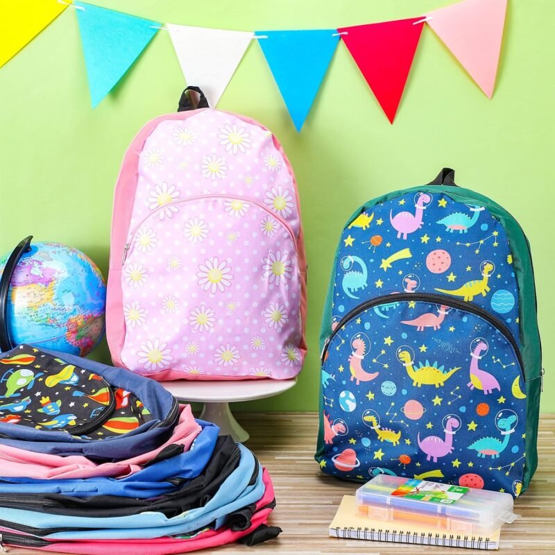 12 Pack Kids Backpack Bulk 15'' Elementary Kindergarten Preschool Back School Supply Bundle for Boys Girls Charity Donate - Image 5