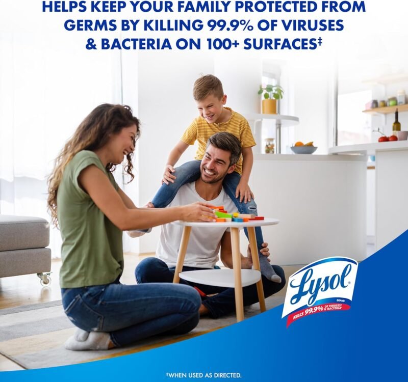 Lysol Disinfectant Wipes Bundle, Multi-Surface Cleaning Wipes, For Disinfecting & Cleaning, contains Lemon & Lime Blossom, Crisp Linen, & Mango & Hibiscus, 3x80 ct, (240 ct Total) - Image 9