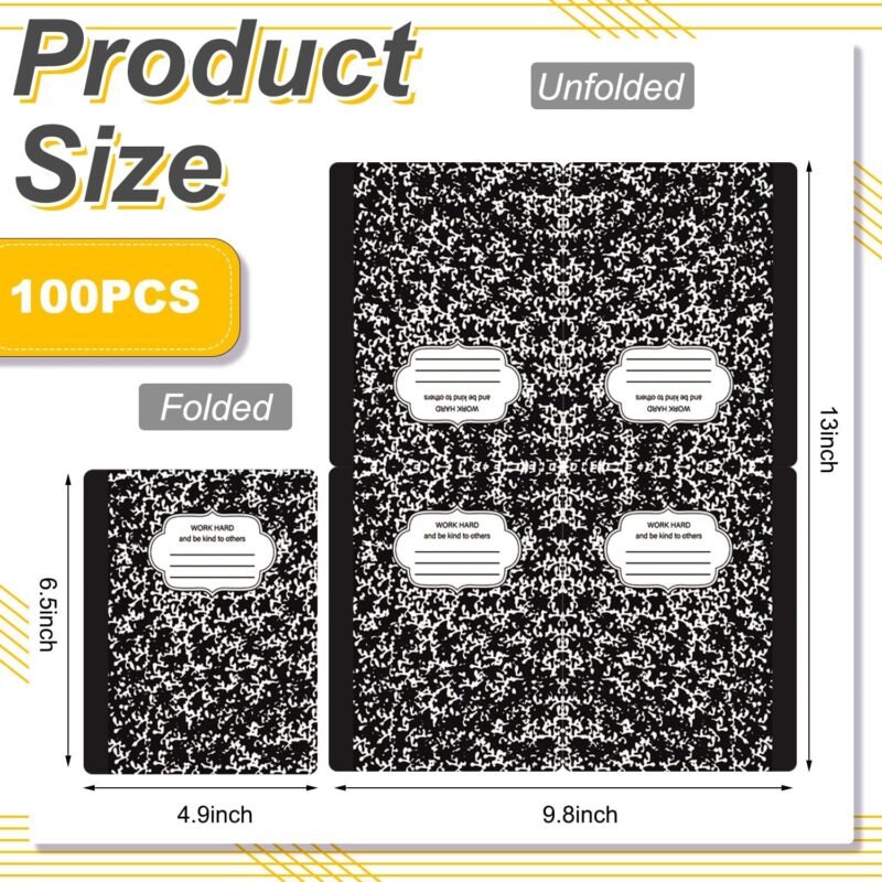 100 Pcs Back to School Paper Napkins Composition Notebook Disposable Season Dinner Napkins Table Decoration for First Day of School Party Supplies - Image 2