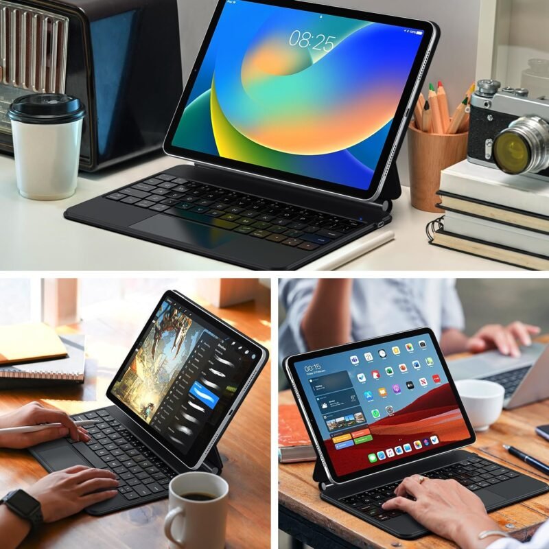 Keyboard Case for iPad 10th Generation 2022 & 11th (A16, 2025) – Magic-Style Keyboard with Multi-Touch Trackpad – Floating Cantilever Stand – Magnetic Case for iPad 10.9 inch 10th / 11th Gen. - Image 7