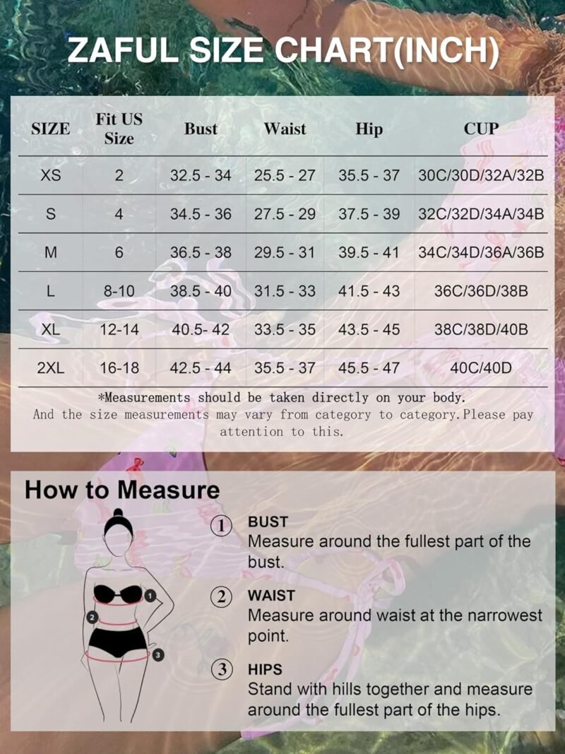 ZAFUL Women's Cutout Bikini Sets Scoop Neck Back Criss Cross Tie Ribbed High Cut Bikini Swimsuit Two Piece Bathing Suits - Image 6