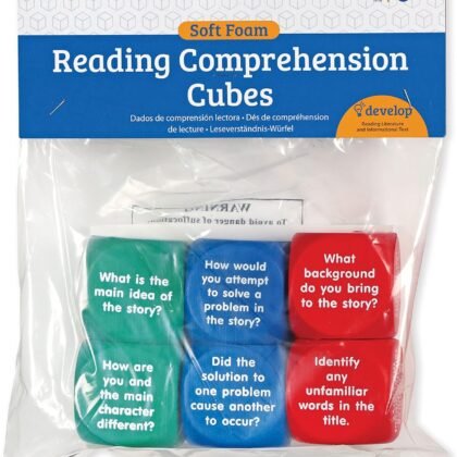 Learning Resources Reading Comprehension Cubes - Set of 6, Kids Ages 6+ Teacher and Classroom Supplies, Reading Aids for Kids