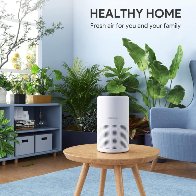 Air Purifiers for Bedroom, FULMINARE H13 True HEPA Air Filter, Quiet Air Cleaner With Night Light,Portable Small Air Purifier for Home, Office, Living Room - Image 2