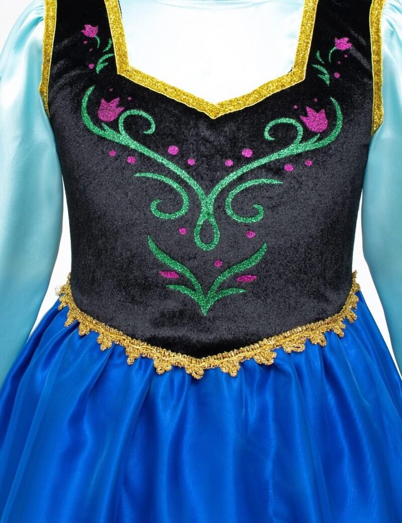 Princess Costumes Birthday Party Dress Up for Little Girls/Long Sleeve with Cape - Image 6