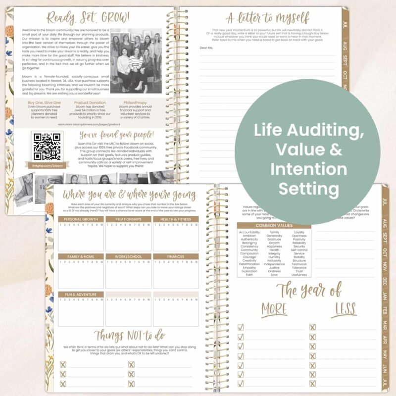 bloom daily planners 2025-2026 (8.5" x 11") Academic Year Day Planner (July 2025 - July 2026) - Weekly & Monthly Dated Agenda Organizer with Stickers & Tabs - Whimsical Wildflowers - Image 4